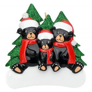 Christmas Black Bear Family/3